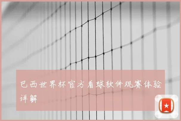 巴西世界杯官方看球软件观赛体验详解